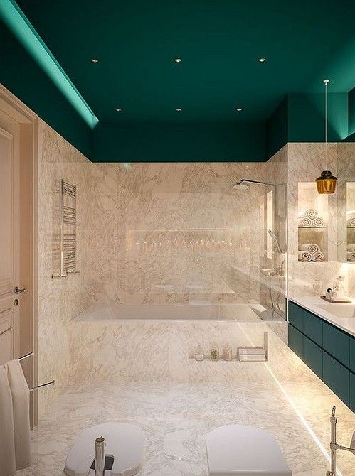 Фото № 16: Цветной потолок: 20 модных идей для любого помещения