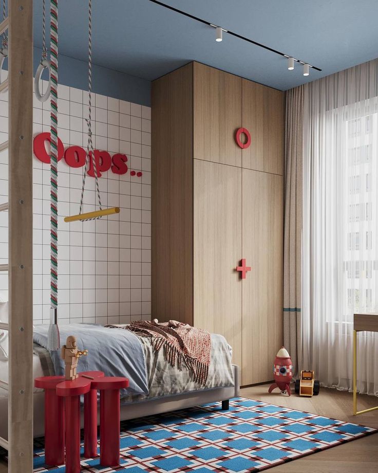 Фото № 10: Цветной потолок: 20 модных идей для любого помещения