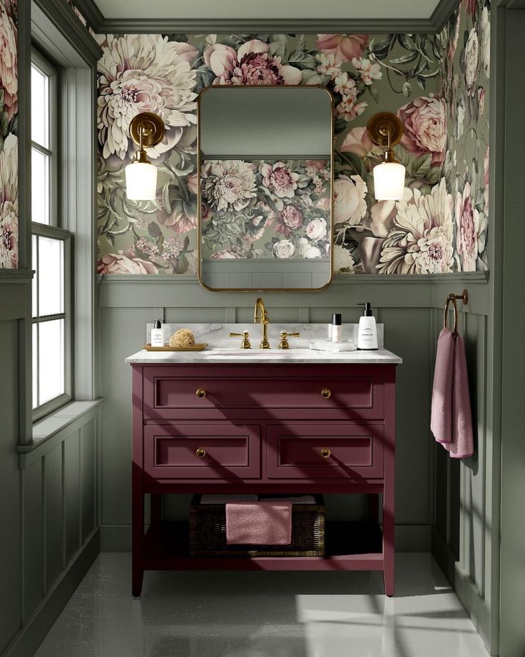 Фото № 11: Ванная комната с цветами: 15 примеров на любой вкус