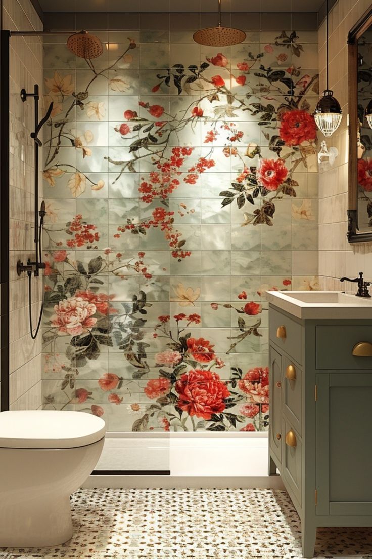 Фото № 8: Ванная комната с цветами: 15 примеров на любой вкус