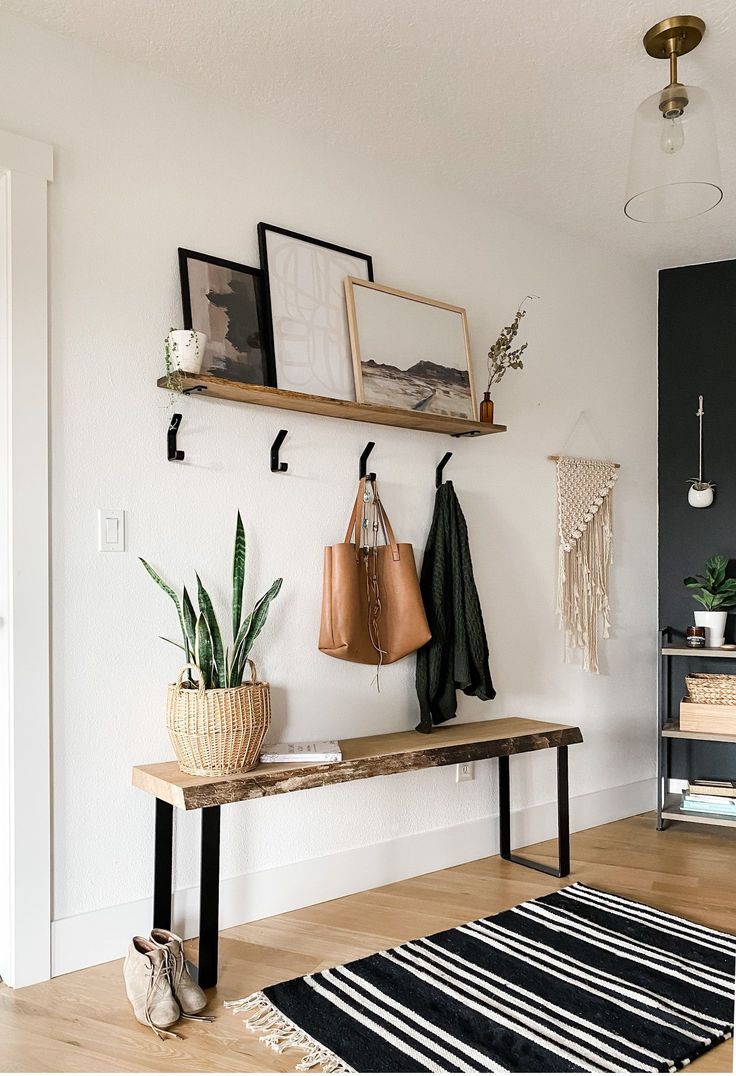 Фото № 13: Деревянная скамья для прихожей: 25 оригинальных вариантов