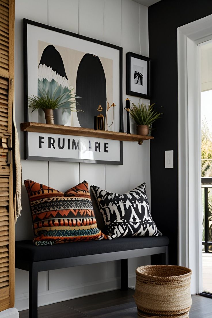 Фото № 7: Деревянная скамья для прихожей: 25 оригинальных вариантов