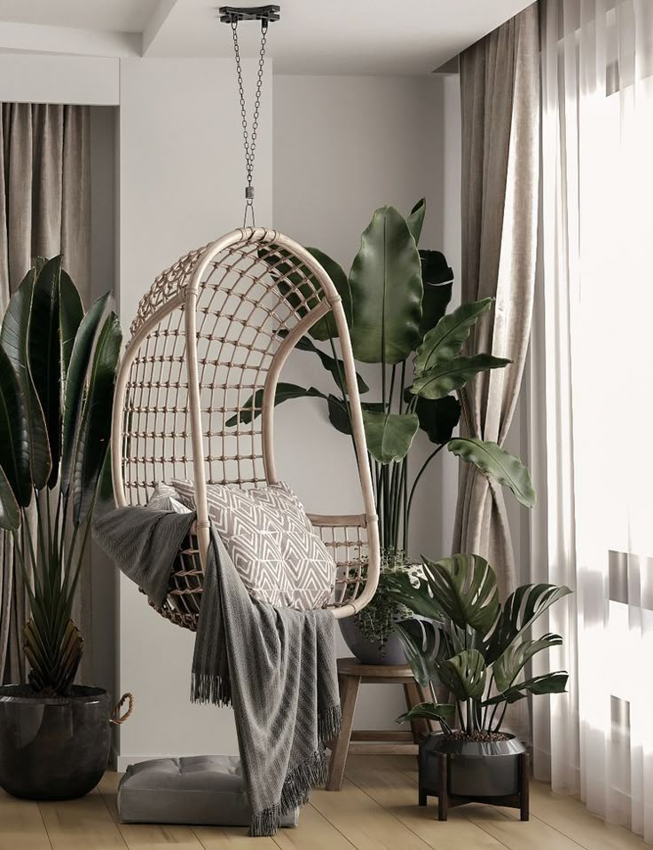 Фото № 1: Плетеная мебель в интерьере: 17 идей