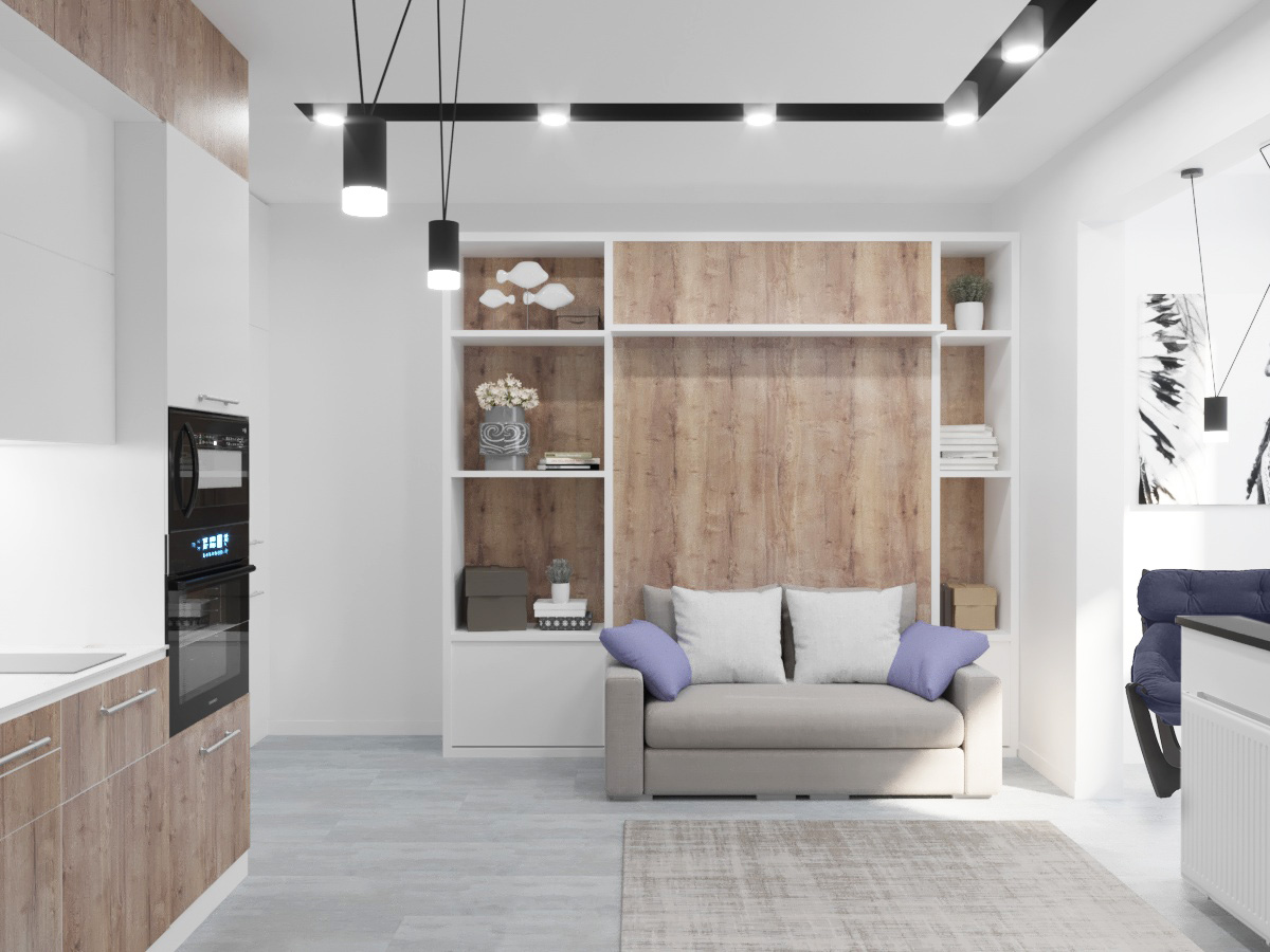 Фото № 3: Современный дизайн маленькой квартиры-студии