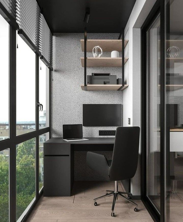 Фото № 4: Как создать кабинет на балконе: 15 интересных идей