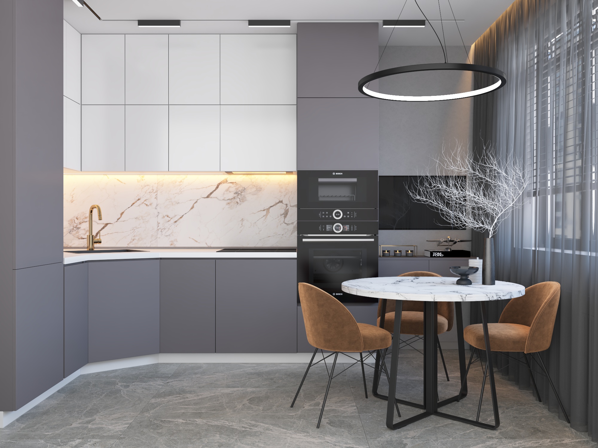 Фото № 1: Удивительный дизайн кухни площадью 12 метров: как распланировать каждый сантиметр с максимальной пользой