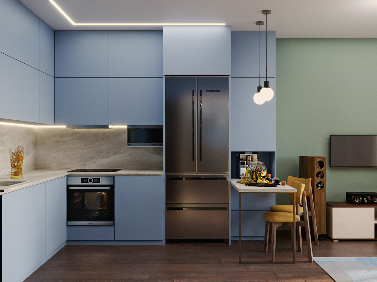 Фото № 3: Удивительный дизайн кухни площадью 12 метров: как распланировать каждый сантиметр с максимальной пользой