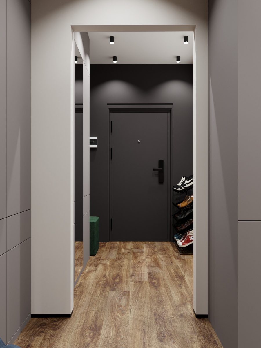 Фото № 1: Квартира-студия в Санкт-Петербурге с деревянным зонированием