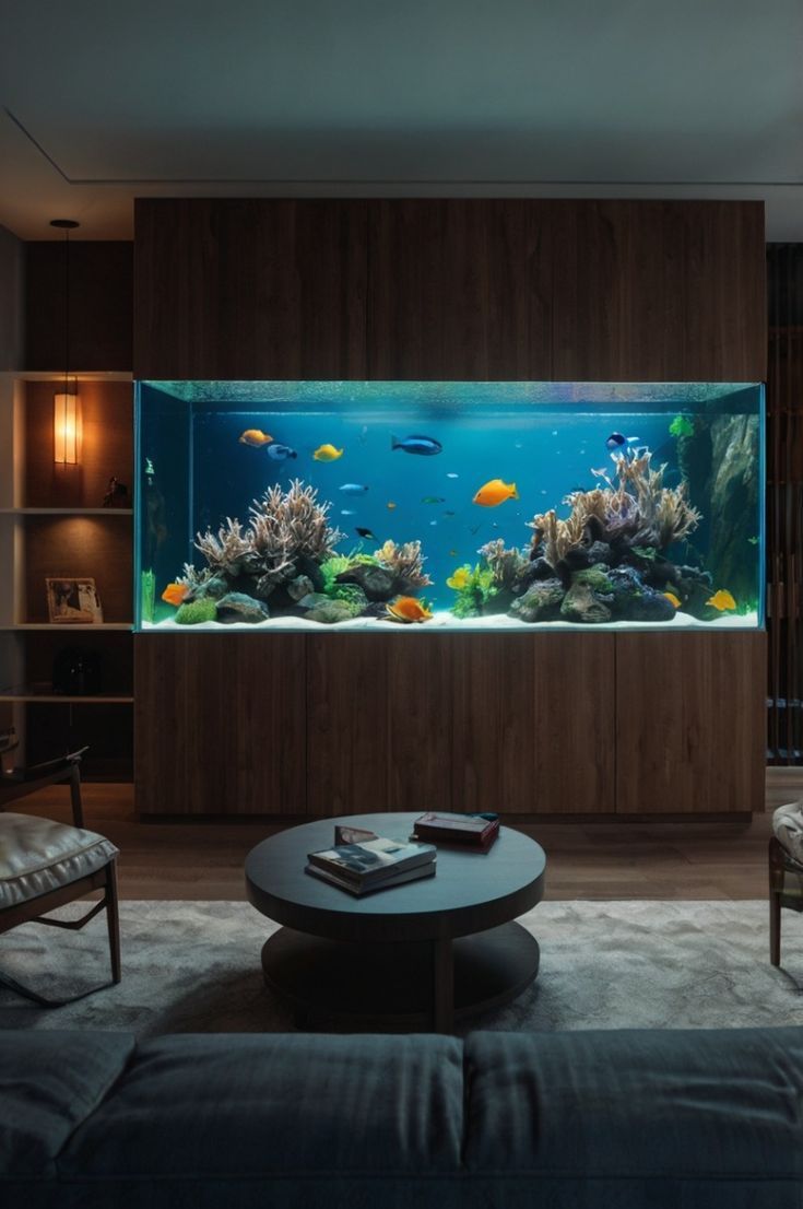 Фото № 5: Оригинальные дизайнерские решения для интерьера с аквариумом