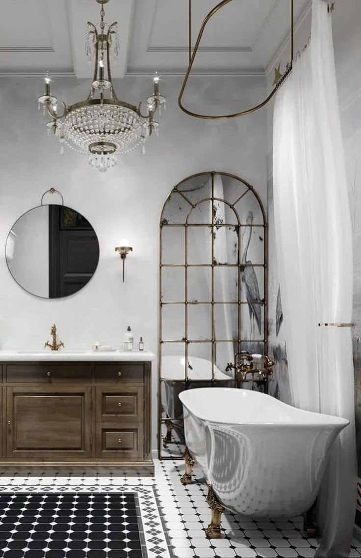 Фото № 5: 10 красивых идей для ванной комнаты в стиле ретро