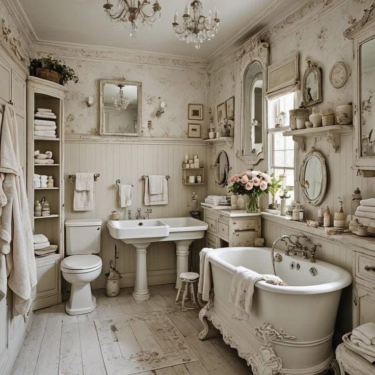 Фото № 4: 10 красивых идей для ванной комнаты в стиле ретро