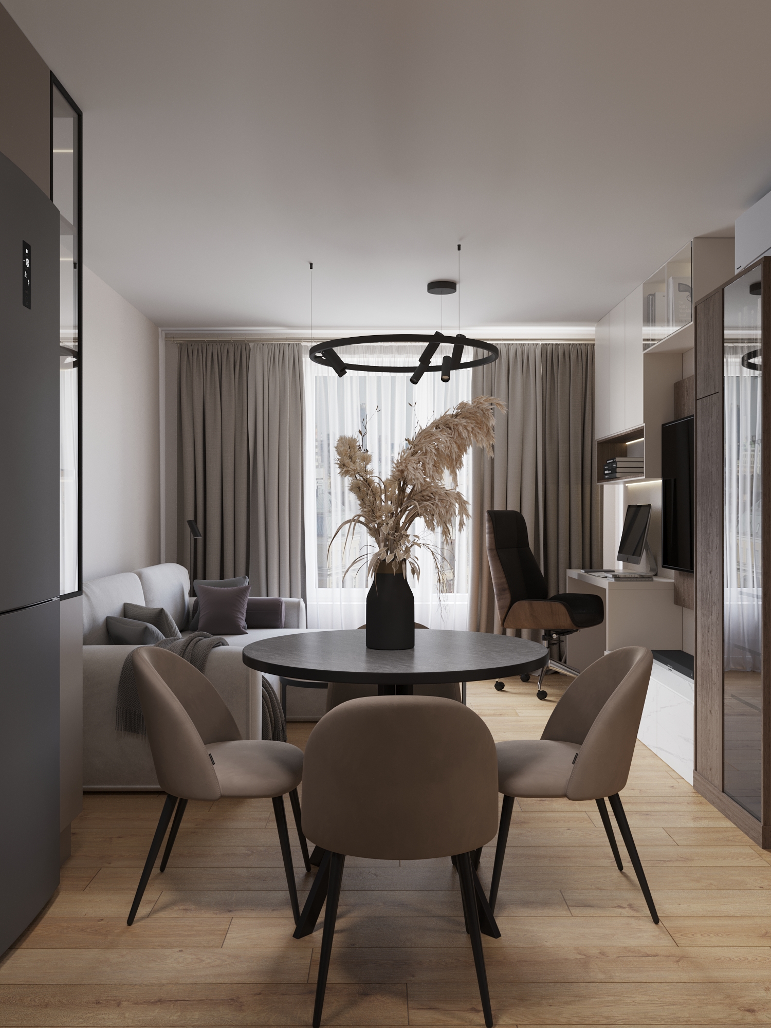 Фото № 4: Светлая трехкомнатная квартира со спальней для девочки