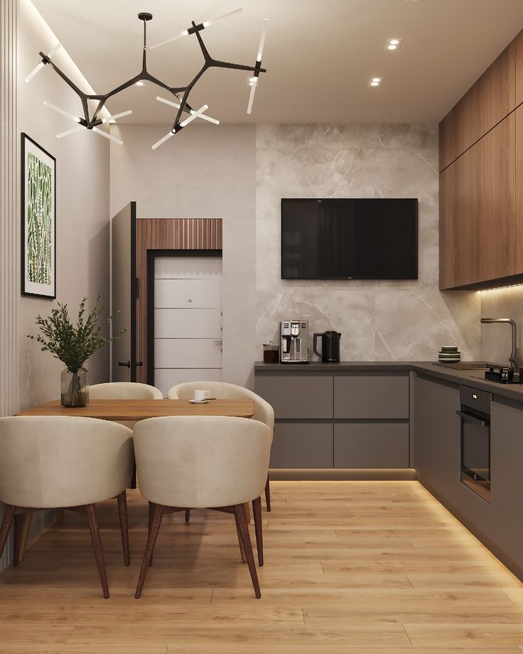 Фото № 2: Где повесить телевизор на кухне: 7 дельных советов