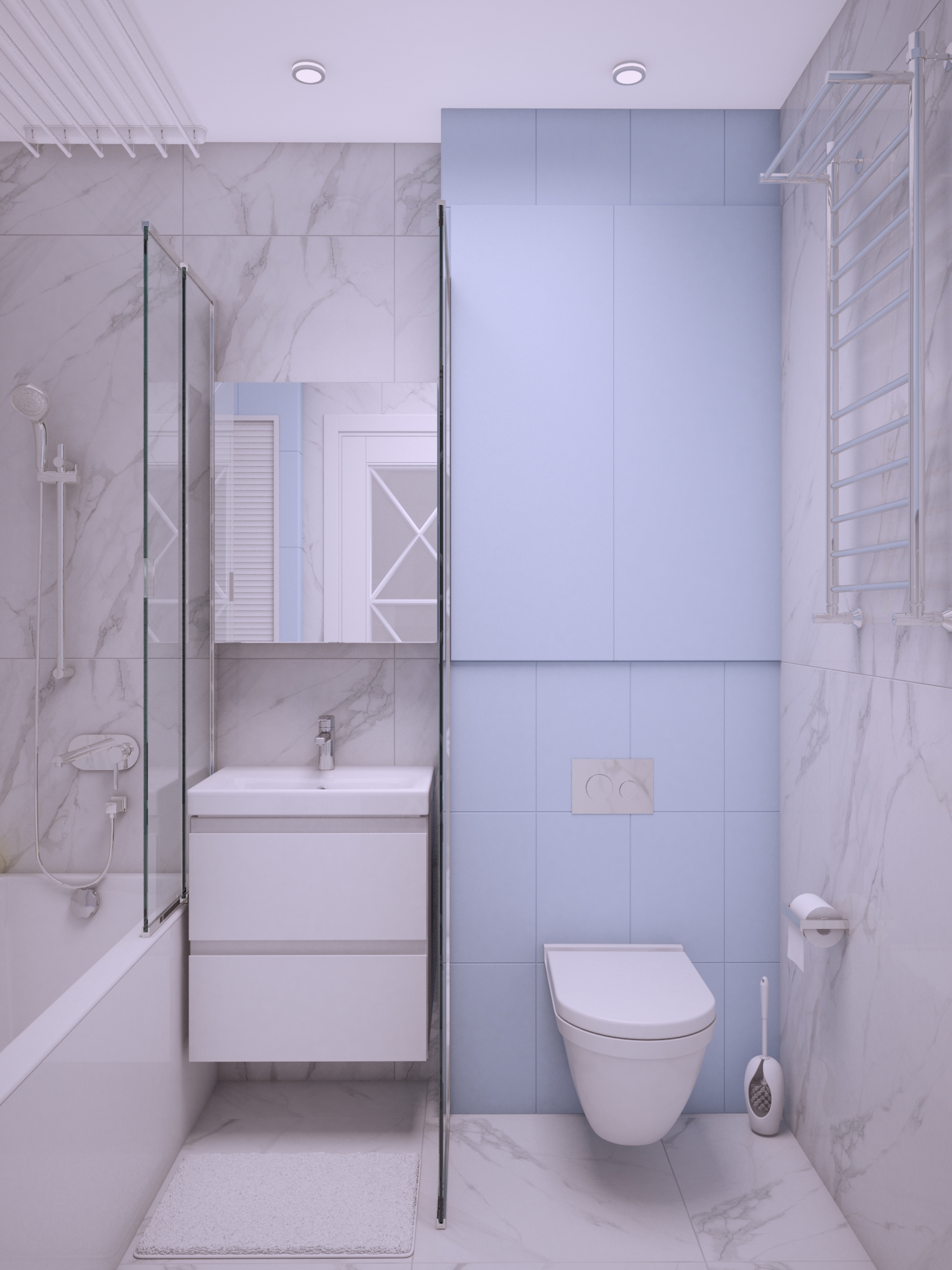 Фото № 7: Маленькая однушка в стиле современная классика с камином