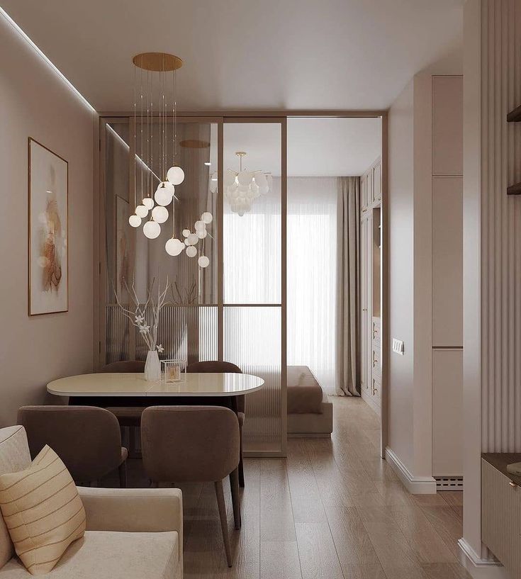 Фото № 5: Зонирование интерьера стеклянными перегородками: преимущества и недостатки 