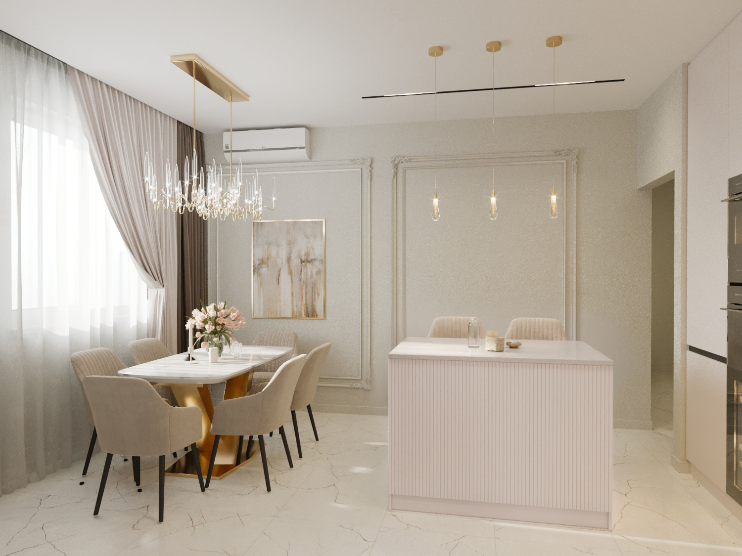 Фото № 8: Современный интерьер четырехкомнатной квартиры в натуральных оттенках