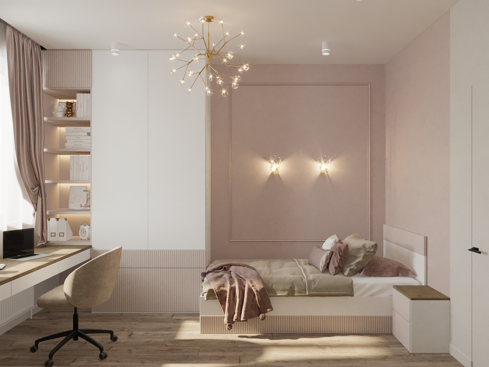 Фото № 5: Современный интерьер четырехкомнатной квартиры в натуральных оттенках