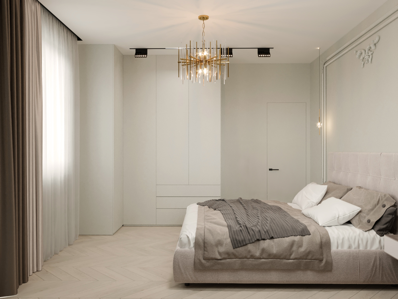 Фото № 4: Современный интерьер четырехкомнатной квартиры в натуральных оттенках