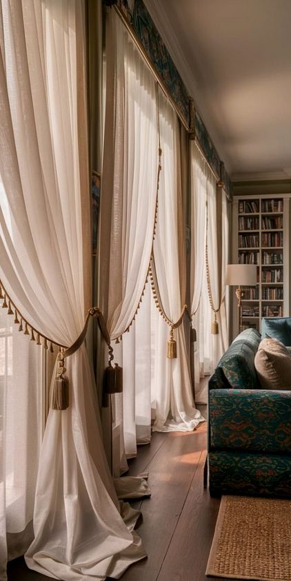 Фото № 4: Как красиво оформить шторы подхватами: 10 идей 