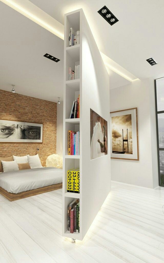 Фото № 9: Как зонировать комнаты с помощью перегородок