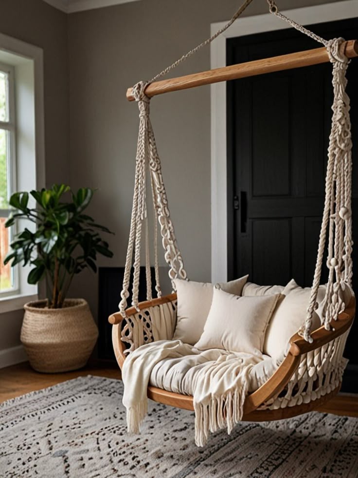 Фото № 15: Полный релакс: 16 оригинальных интерьеров с подвесными креслами