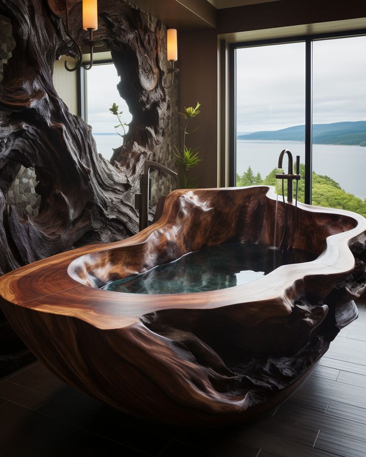 Фото № 2: Необработанное дерево в интерьере