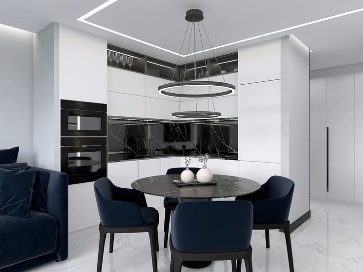 Фото № 20: 24 черно-белых кухонь 