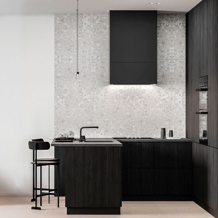 Фото № 18: 24 черно-белых кухонь 