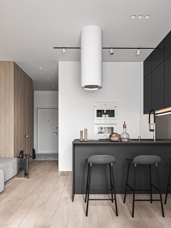 Фото № 17: 24 черно-белых кухонь 