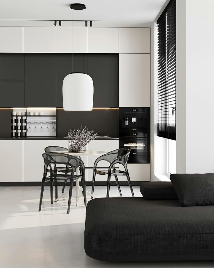 Фото № 10: 24 черно-белых кухонь 