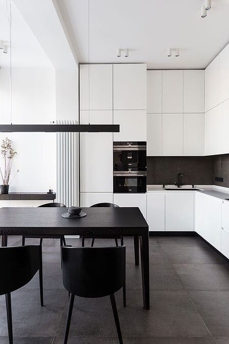 Фото № 11: 24 черно-белых кухонь 