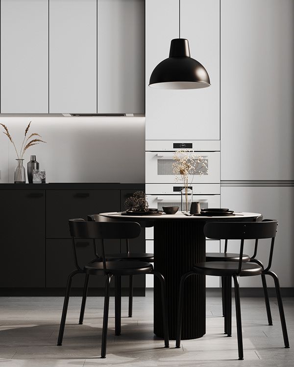 Фото № 12: 24 черно-белых кухонь 