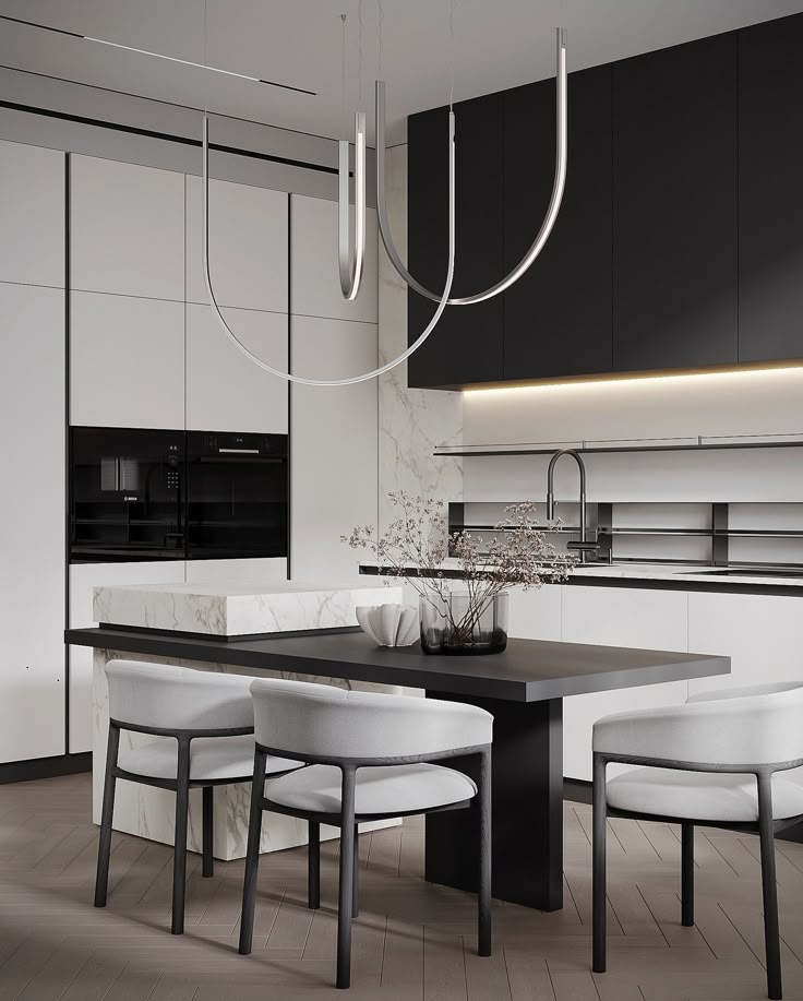 Фото № 13: 24 черно-белых кухонь 