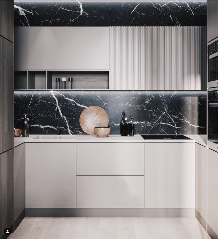 Фото № 6: 24 черно-белых кухонь 