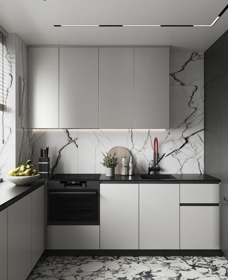 Фото № 5: 24 черно-белых кухонь 