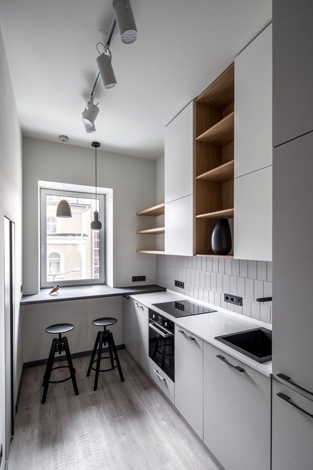 Фото № 10: Дизайн узкой кухни: 16 способов оформить интерьер стильно