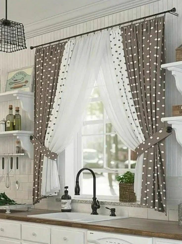 Фото № 10: Дизайн штор для кухни: 14 отличных вариантов