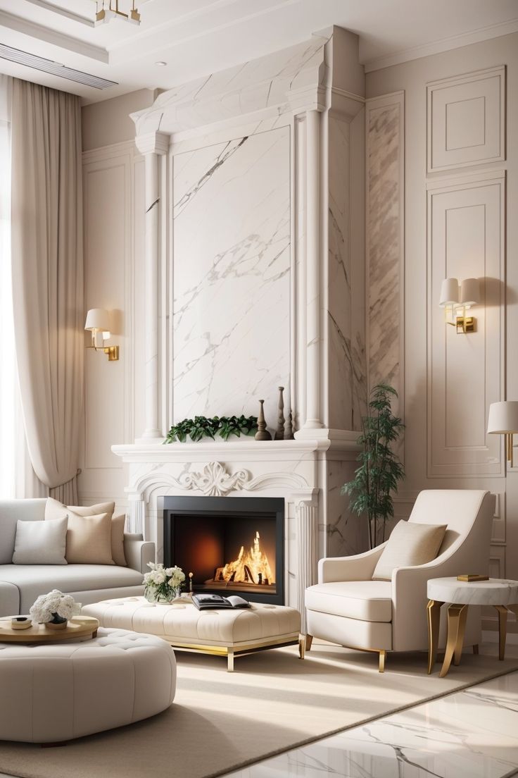 Фото № 14: Камин в интерьере гостиной: 18 интересных вариантов