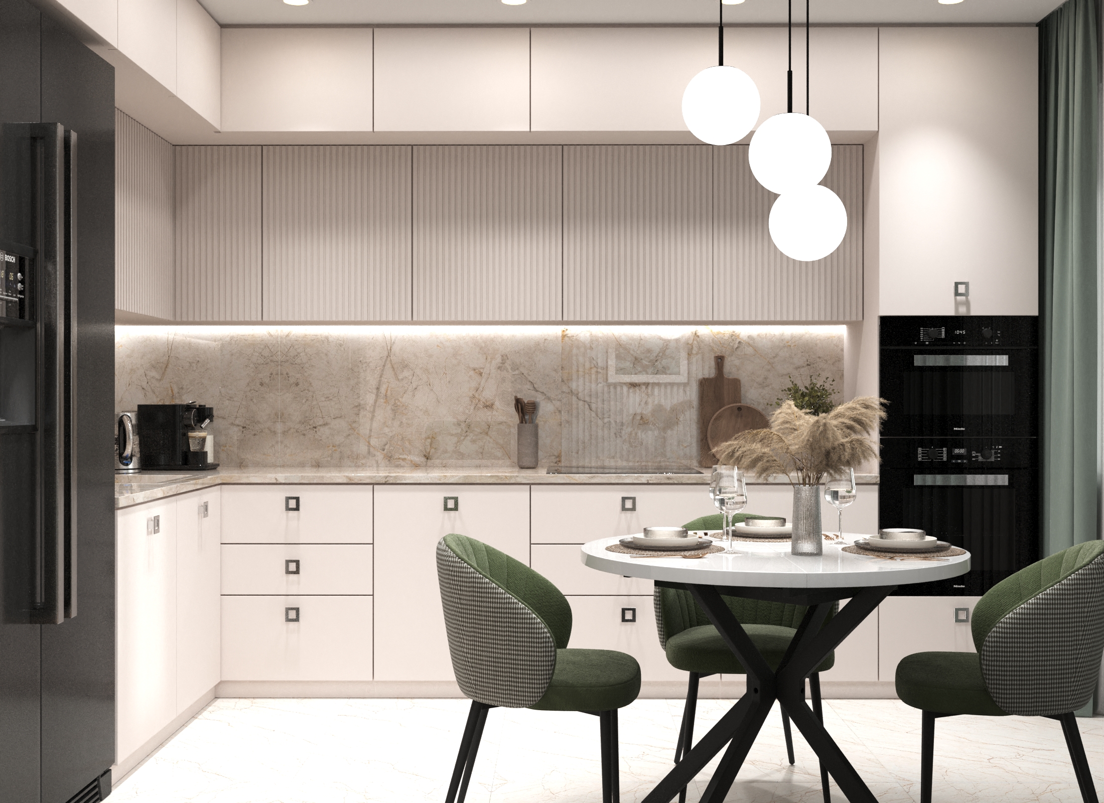 Фото № 6: 25 белых кухонь с ярким дизайном