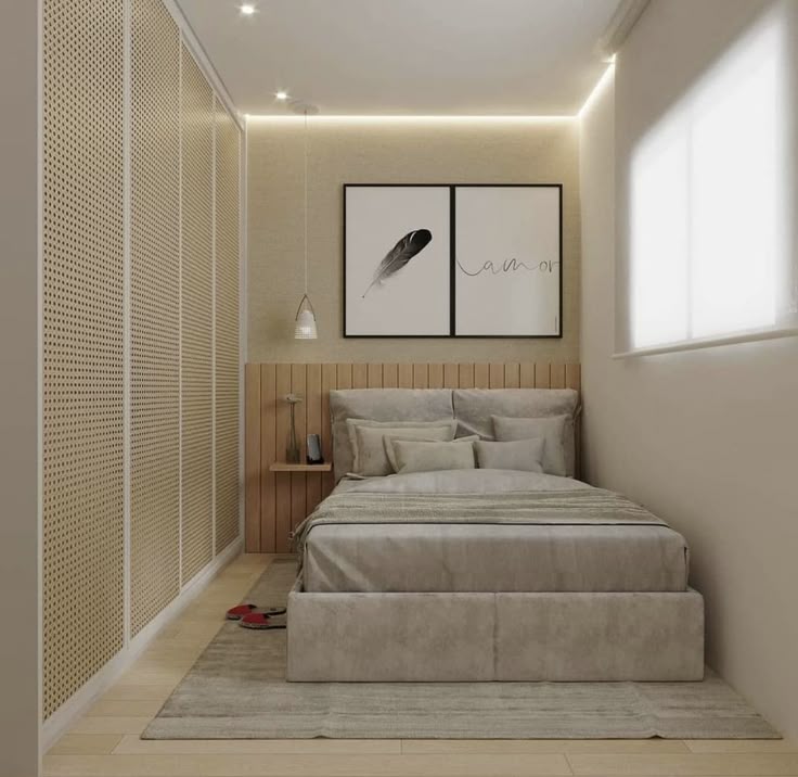 Фото № 15: Как обустроить узкую спальню: 13 практичных советов от ReRooms