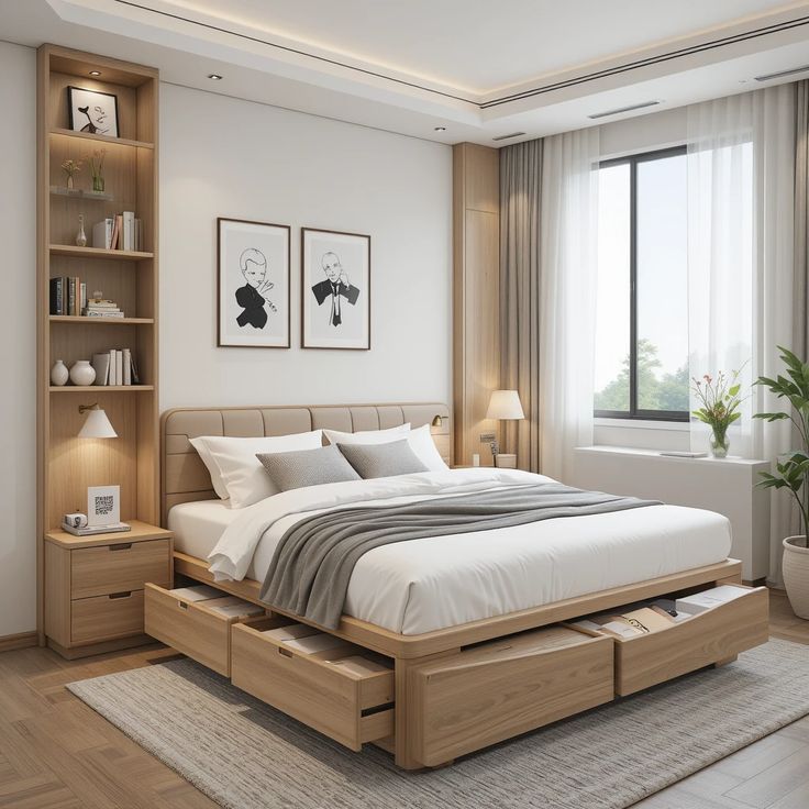 Фото № 8: Как обустроить узкую спальню: 13 практичных советов от ReRooms