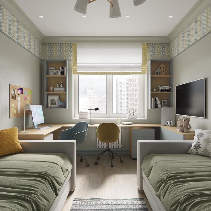 Фото № 2: Оформление детской для разнополых детей: 11 вдохновляющих идей