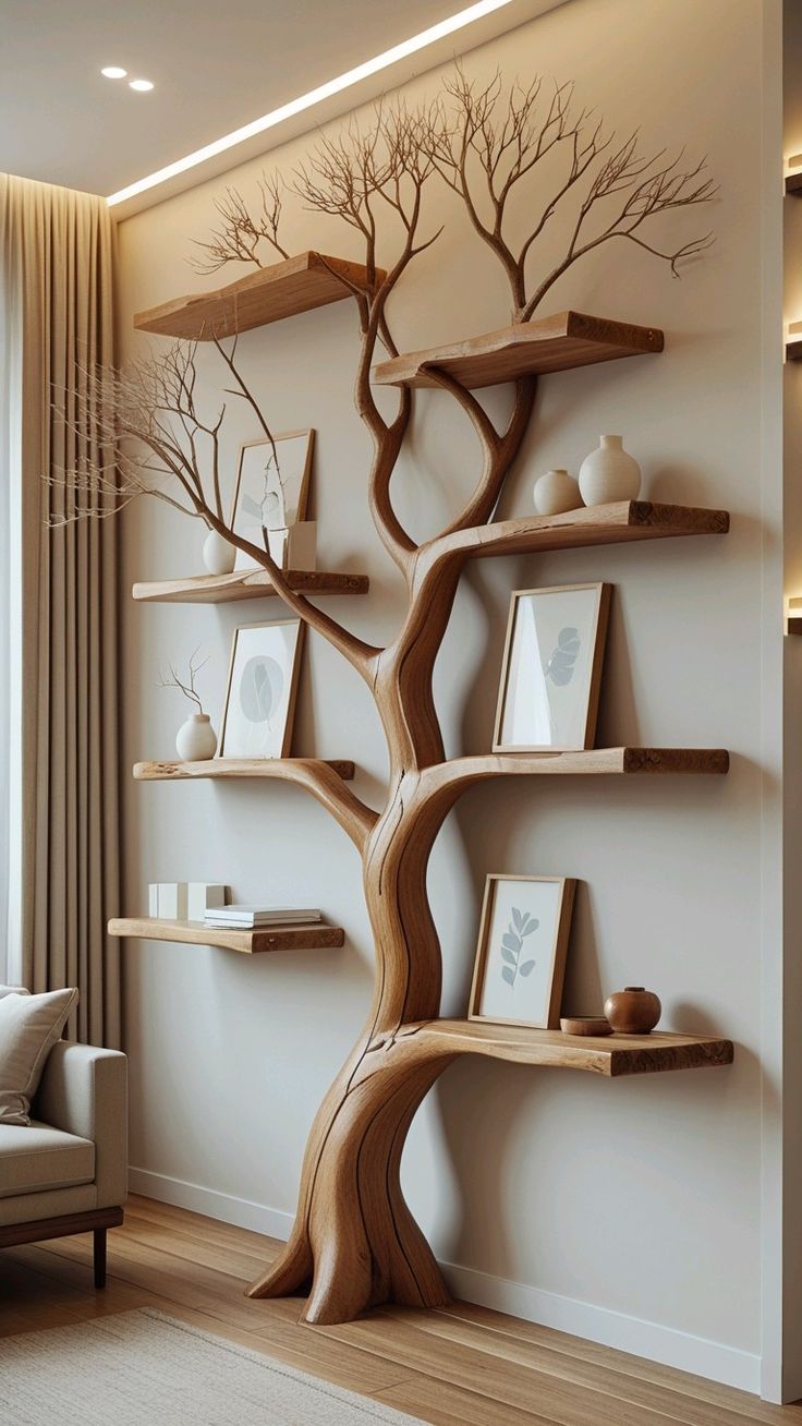 Фото № 5: Стеллажи в гостиной: практичные и красивые идеи от ReRooms