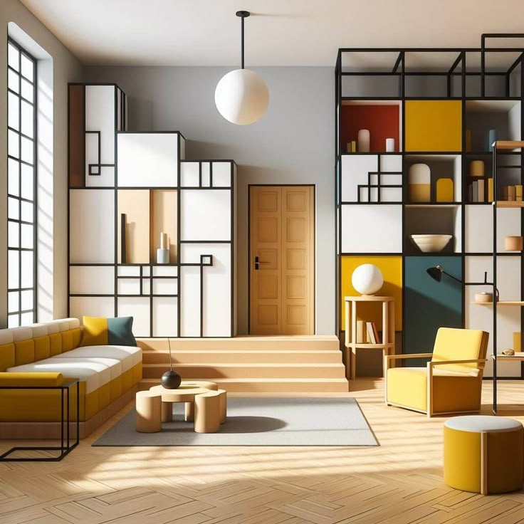 Фото № 19: Чистая абстракция: 25 интерьеров, вдохновленных творчеством Пита Мондриана