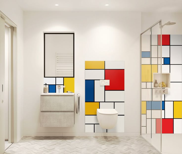 Фото № 9: Чистая абстракция: 25 интерьеров, вдохновленных творчеством Пита Мондриана