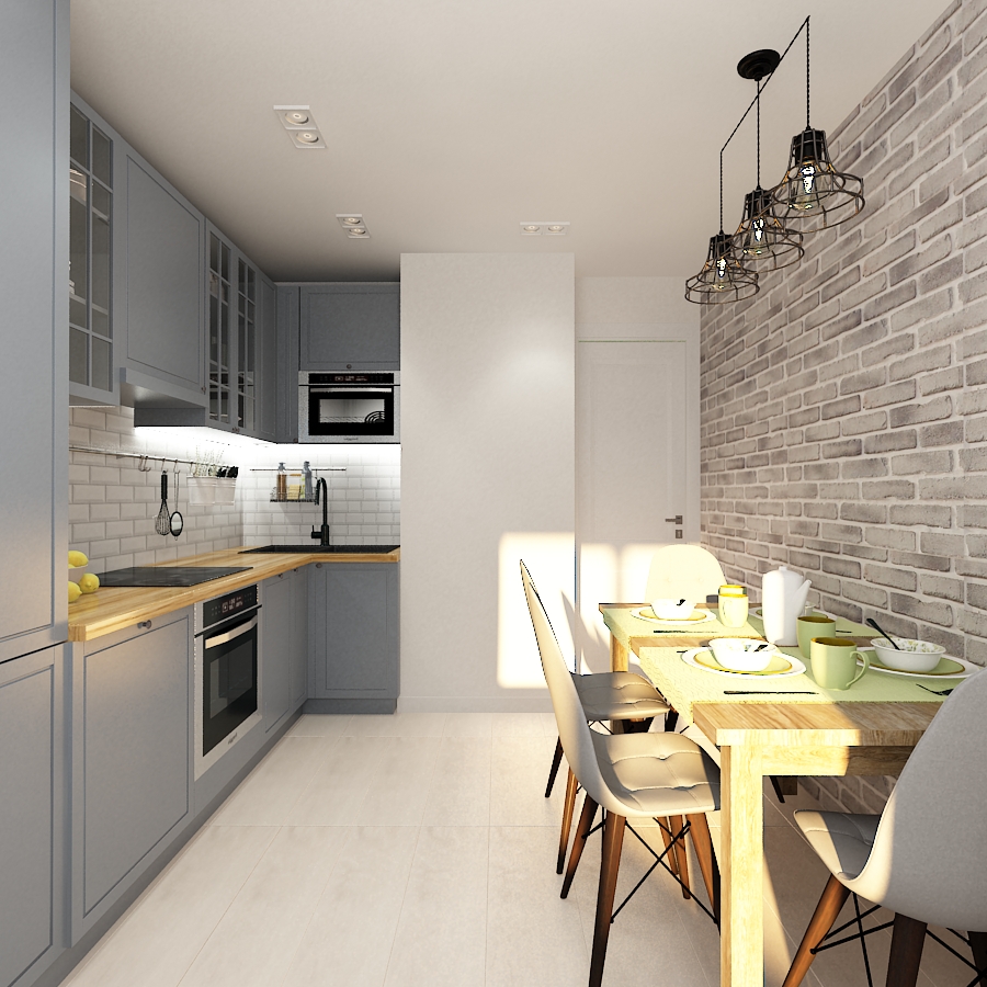 Фото № 3: Однокомнатная квартира в скандинавском стиле 