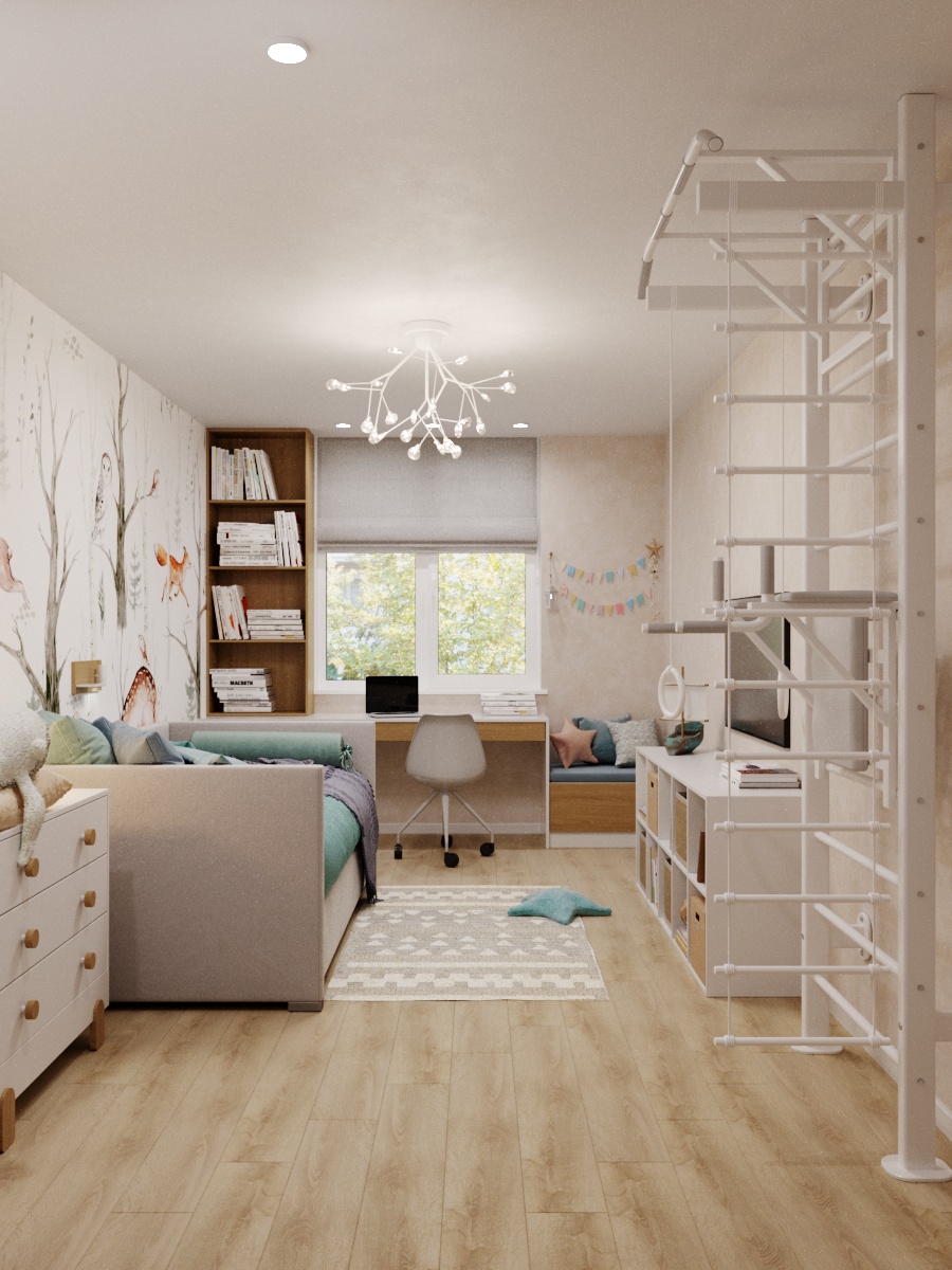 Фото № 4: Элегантный современный интерьер с уютной детской