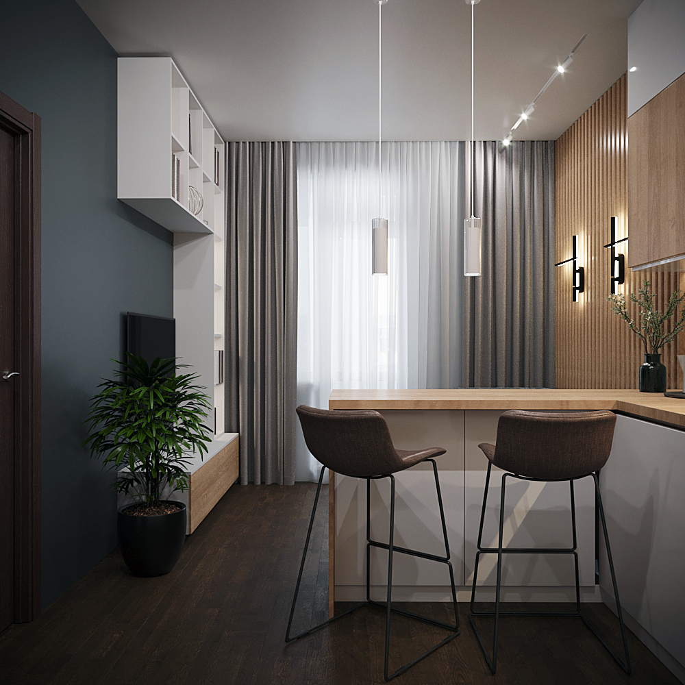 Фото № 4: Стильная однушка с яркими акцентами 