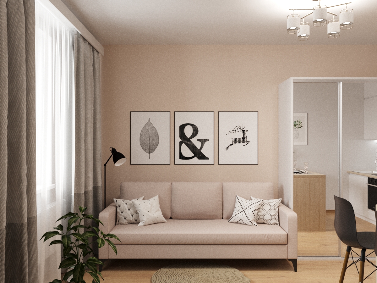 Фото № 4: Современная квартира-студия площадью 28 метров: дизайн-проект ReRooms