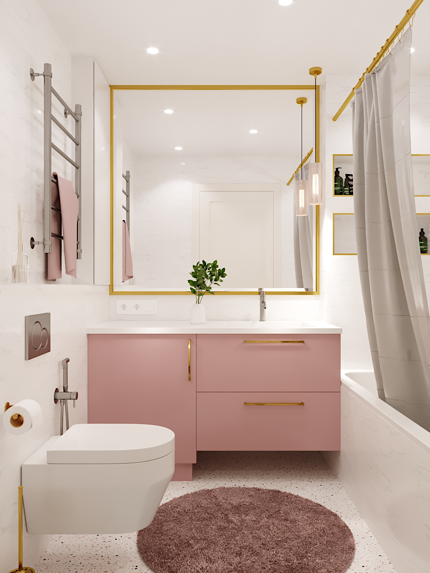 Фото № 4: Нежная квартира-студия в современном стиле